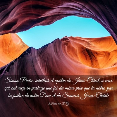 Picture 03 - 2 Pierre 1:1 LSG - Simon Pierre, serviteur et apôtre de - Bible Verse Picture