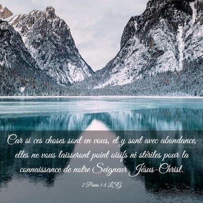 Picture 03 - 2 Pierre 1:8 LSG - Car si ces choses sont en vous, et y sont avec - Bible Verse Picture