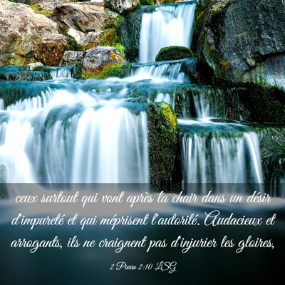 Picture 03 - 2 Pierre 2:10 LSG - ceux surtout qui vont après la chair dans un - Bible Verse Picture