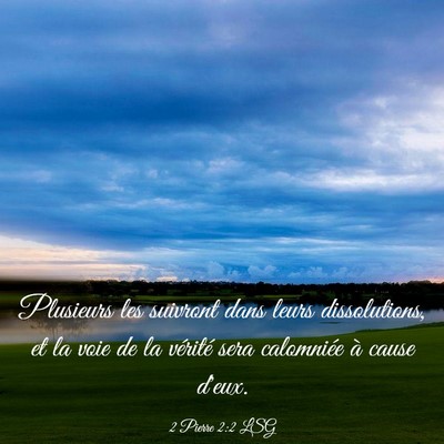 Picture 03 - 2 Pierre 2:2 LSG - Plusieurs les suivront dans leurs dissolutions, - Bible Verse Picture