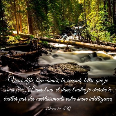 Picture 03 - 2 Pierre 3:1 LSG - Voici déjà, bien-aimés, la seconde lettre que - Bible Verse Picture