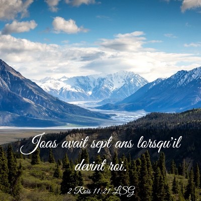 Picture 03 - 2 Rois 11:21 LSG - Joas avait sept ans lorsqu'il devint - Bible Verse Picture