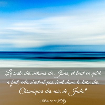 Picture 03 - 2 Rois 12:19 LSG - Le reste des actions de Joas, et tout ce qu'il a - Bible Verse Picture