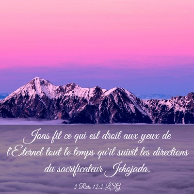 Picture 03 - 2 Rois 12:2 LSG - Joas fit ce qui est droit aux yeux de l'Eternel - Bible Verse Picture