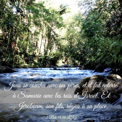 Picture 03 - 2 Rois 14:16 LSG - Joas se coucha avec ses pères, et il fut - Bible Verse Picture