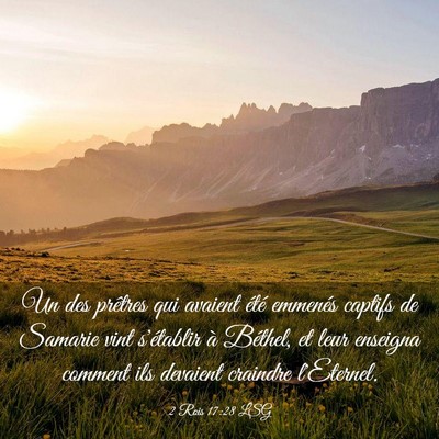 Picture 03 - 2 Rois 17:28 LSG - Un des prêtres qui avaient été emmenés - Bible Verse Picture