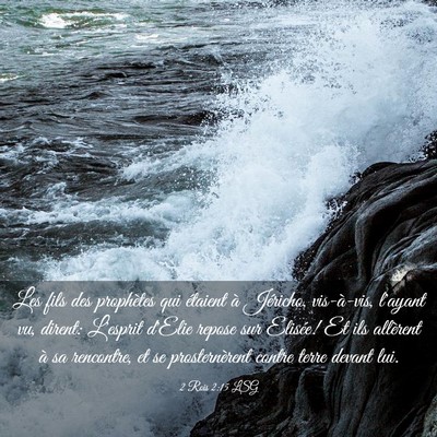 Picture 03 - 2 Rois 2:15 LSG - Les fils des prophètes qui étaient à Jéricho, - Bible Verse Picture