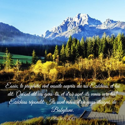 Picture 03 - 2 Rois 20:14 LSG - Esaïe, le prophète, vint ensuite auprès du roi - Bible Verse Picture