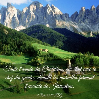 Picture 03 - 2 Rois 25:10 LSG - Toute l'armée des Chaldéens, qui était avec le - Bible Verse Picture