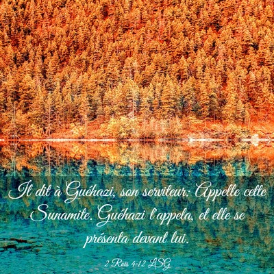 Picture 03 - 2 Rois 4:12 LSG - Il dit à Guéhazi, son serviteur: Appelle cette - Bible Verse Picture