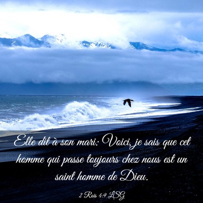 Picture 03 - 2 Rois 4:9 LSG - Elle dit à son mari: Voici, je sais que cet - Bible Verse Picture
