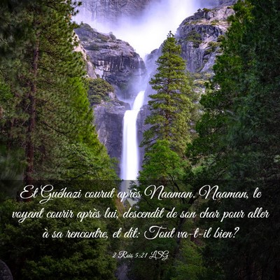 Picture 03 - 2 Rois 5:21 LSG - Et Guéhazi courut après Naaman. Naaman, le - Bible Verse Picture