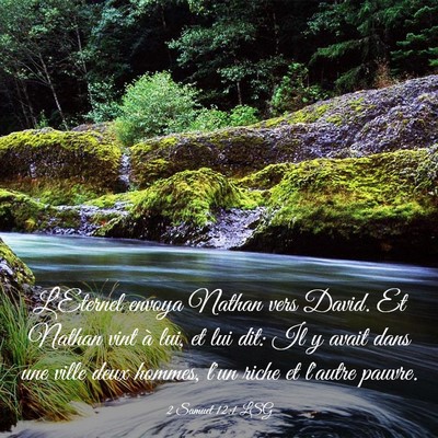 Picture 03 - 2 Samuel 12:1 LSG - L'Eternel envoya Nathan vers David. Et Nathan - Bible Verse Picture