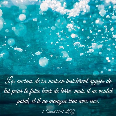 Picture 03 - 2 Samuel 12:17 LSG - Les anciens de sa maison insistèrent auprès de - Bible Verse Picture