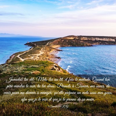 Picture 03 - 2 Samuel 13:5 LSG - Jonadab lui dit: Mets-toi au lit, et fais le - Bible Verse Picture