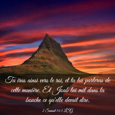 Picture 03 - 2 Samuel 14:3 LSG - Tu iras ainsi vers le roi, et tu lui parleras de - Bible Verse Picture