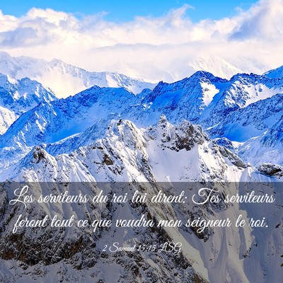Picture 03 - 2 Samuel 15:15 LSG - Les serviteurs du roi lui dirent: Tes serviteurs - Bible Verse Picture