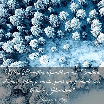 Picture 03 - 2 Samuel 19:34 LSG - Mais Barzillaï répondit au roi: Combien - Bible Verse Picture