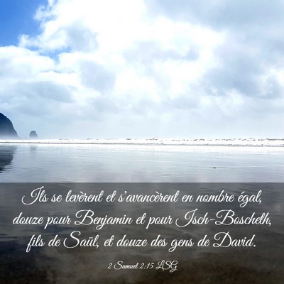 Picture 03 - 2 Samuel 2:15 LSG - Ils se levèrent et s'avancèrent en nombre - Bible Verse Picture