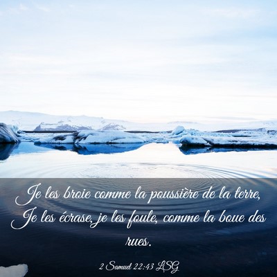 Picture 03 - 2 Samuel 22:43 LSG - Je les broie comme la poussière de la terre, Je - Bible Verse Picture