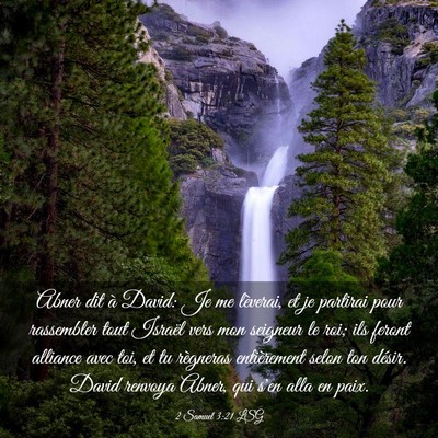Picture 03 - 2 Samuel 3:21 LSG - Abner dit à David: Je me lèverai, et je - Bible Verse Picture