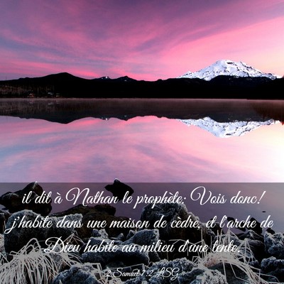 Picture 03 - 2 Samuel 7:2 LSG - il dit à Nathan le prophète: Vois donc! - Bible Verse Picture