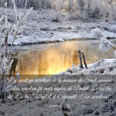 Picture 03 - 2 Samuel 9:2 LSG - Il y avait un serviteur de la maison de Saül, - Bible Verse Picture