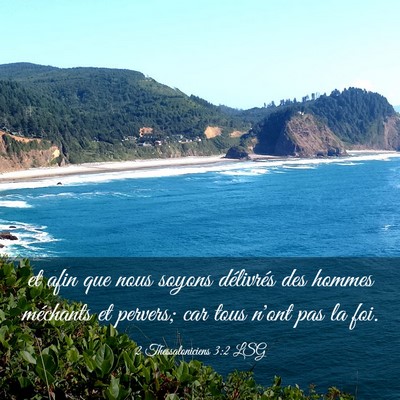 Picture 03 - 2 Thessaloniciens 3:2 LSG - et afin que nous soyons délivrés des hommes - Bible Verse Picture