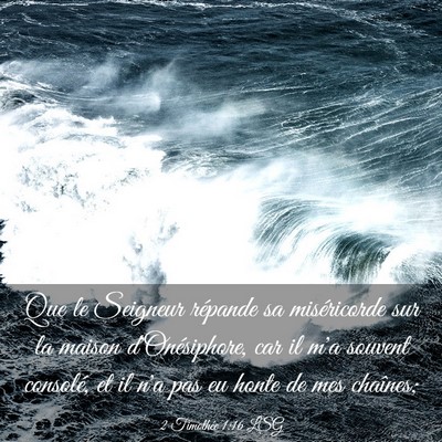 Picture 03 - 2 Timothée 1:16 LSG - Que le Seigneur répande sa miséricorde sur la - Bible Verse Picture