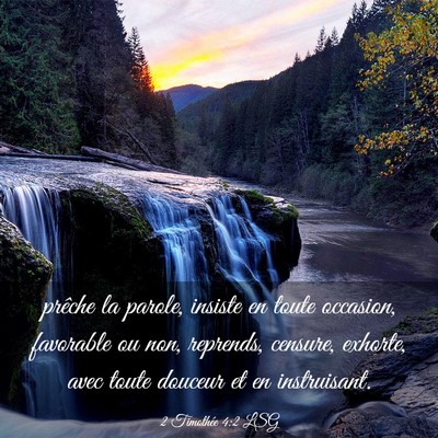 Picture 03 - 2 Timothée 4:2 LSG - prêche la parole, insiste en toute occasion, - Bible Verse Picture