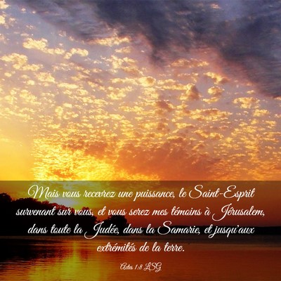 Picture 03 - Actes 1:8 LSG - Mais vous recevrez une puissance, le Saint-Esprit - Bible Verse Picture