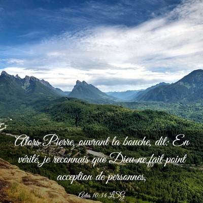 Picture 03 - Actes 10:34 LSG - Alors Pierre, ouvrant la bouche, dit: En - Bible Verse Picture