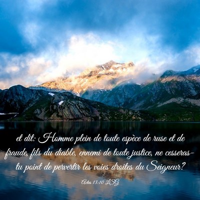 Picture 03 - Actes 13:10 LSG - et dit: Homme plein de toute espèce de ruse et - Bible Verse Picture