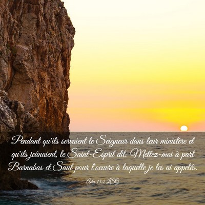 Picture 03 - Actes 13:2 LSG - Pendant qu'ils servaient le Seigneur dans leur - Bible Verse Picture