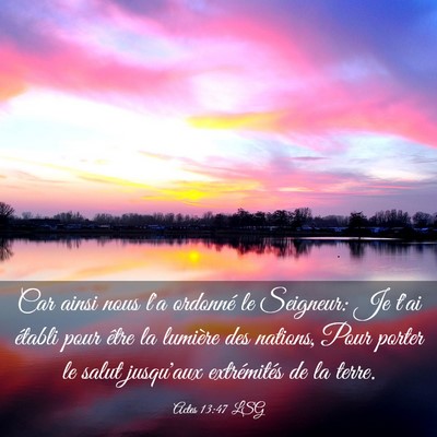Picture 03 - Actes 13:47 LSG - Car ainsi nous l'a ordonné le Seigneur: Je t'ai - Bible Verse Picture