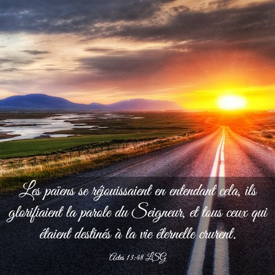 Picture 03 - Actes 13:48 LSG - Les païens se réjouissaient en entendant cela, - Bible Verse Picture