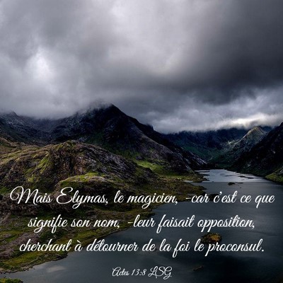 Picture 03 - Actes 13:8 LSG - Mais Elymas, le magicien, -car c'est ce que - Bible Verse Picture
