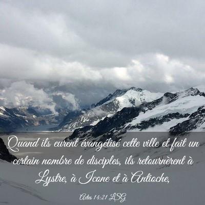 Picture 03 - Actes 14:21 LSG - Quand ils eurent évangélisé cette ville et - Bible Verse Picture