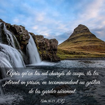 Picture 03 - Actes 16:23 LSG - Après qu'on les eut chargés de coups, ils les - Bible Verse Picture
