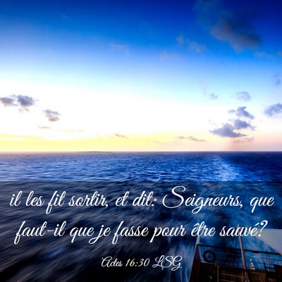 Picture 03 - Actes 16:30 LSG - il les fit sortir, et dit: Seigneurs, que faut-il - Bible Verse Picture