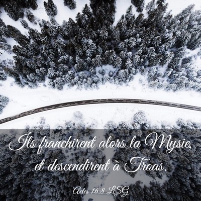 Picture 03 - Actes 16:8 LSG - Ils franchirent alors la Mysie, et descendirent - Bible Verse Picture