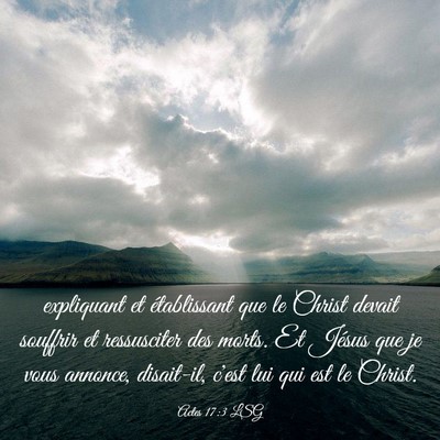 Picture 03 - Actes 17:3 LSG - expliquant et établissant que le Christ devait - Bible Verse Picture
