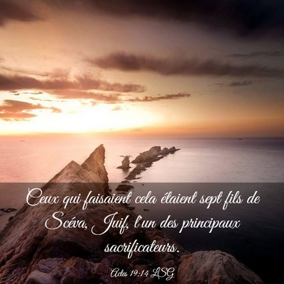 Picture 03 - Actes 19:14 LSG - Ceux qui faisaient cela étaient sept fils de - Bible Verse Picture