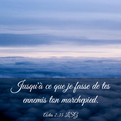 Picture 03 - Actes 2:35 LSG - Jusqu'à ce que je fasse de tes ennemis ton - Bible Verse Picture