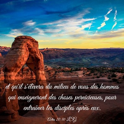 Picture 03 - Actes 20:30 LSG - et qu'il s'élèvera du milieu de vous des hommes - Bible Verse Picture
