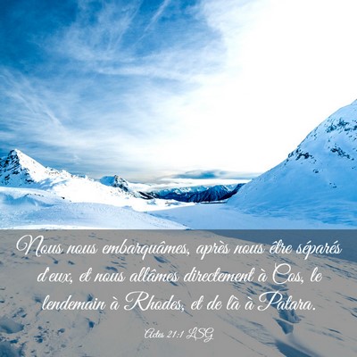 Picture 03 - Actes 21:1 LSG - Nous nous embarquâmes, après nous être - Bible Verse Picture