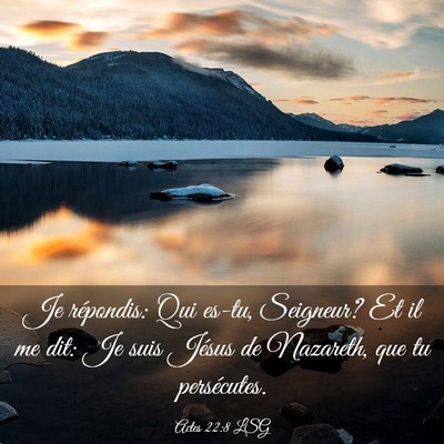 Picture 03 - Actes 22:8 LSG - Je répondis: Qui es-tu, Seigneur? Et il me dit: - Bible Verse Picture