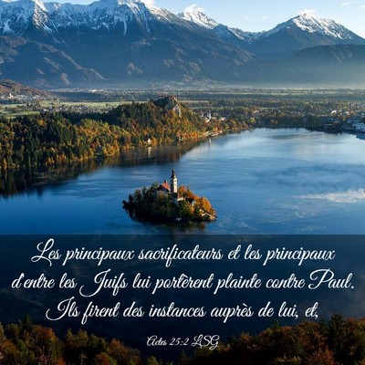 Picture 03 - Actes 25:2 LSG - Les principaux sacrificateurs et les principaux - Bible Verse Picture