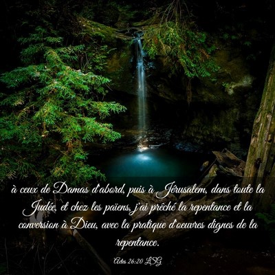 Picture 03 - Actes 26:20 LSG - à ceux de Damas d'abord, puis à Jérusalem, - Bible Verse Picture