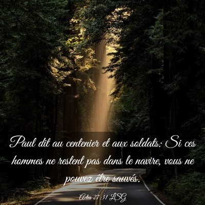 Picture 03 - Actes 27:31 LSG - Paul dit au centenier et aux soldats: Si ces - Bible Verse Picture